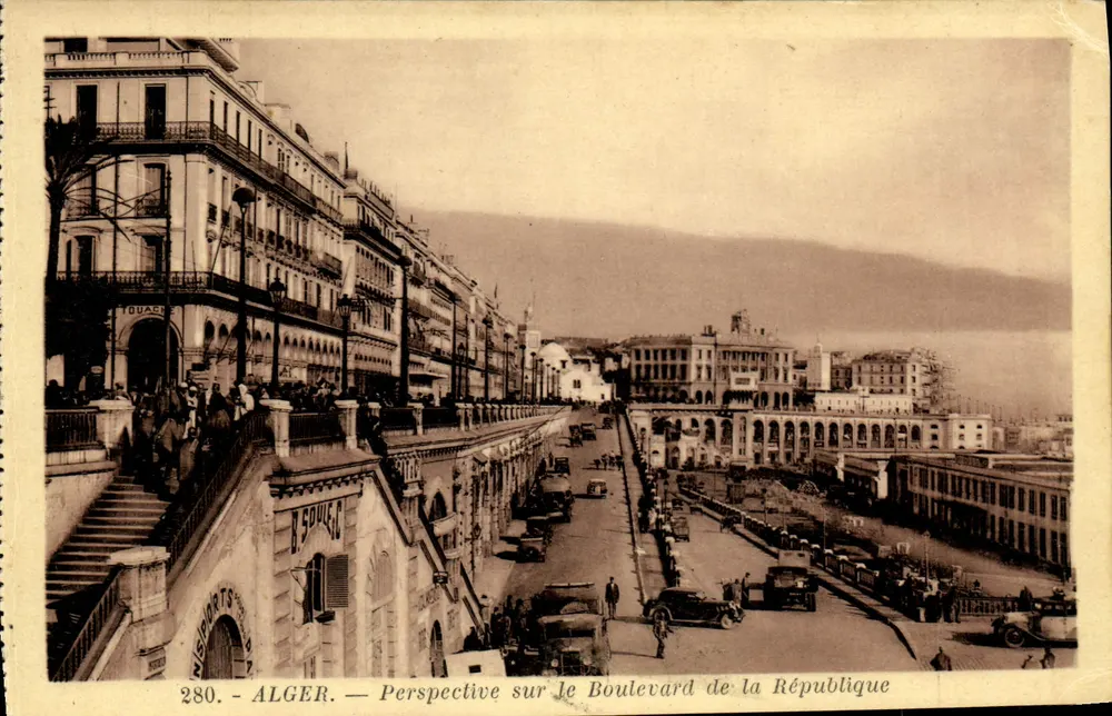 Algier — Perspektywa na bulwarze République — A. Souleq, nr 280 - Awers