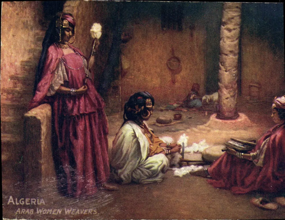 Algérie — Femmes arabes tisserandes — Tuck's Post Card n°734 - Recto