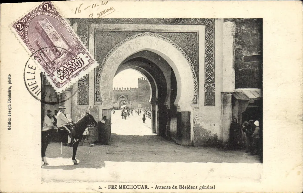 Fès-Mechouar — Aufwartung des Residenten — Édition Joseph Bonistra, Foto - Vorderseite