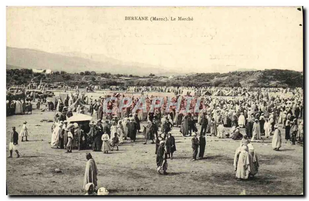 Berkane (Marrocos). O Mercado — Editor G. Dreyfart, Orne — Venda Marrocos - Frente