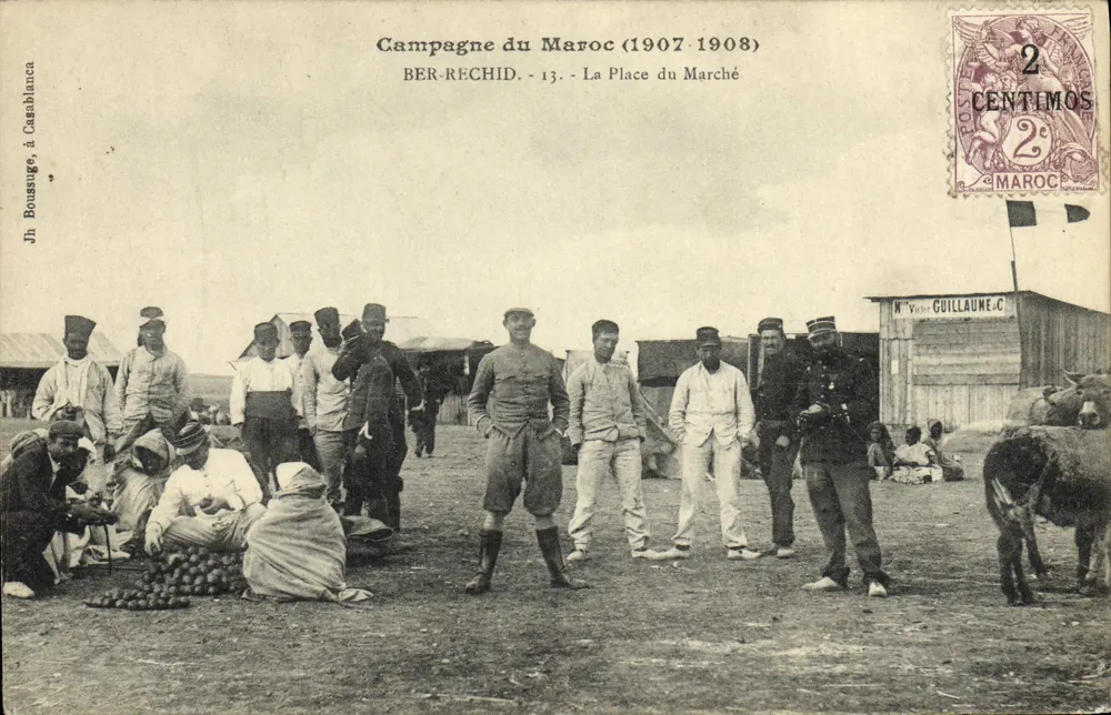 Kampagne im Marokko (1907-1908) — Berrechid, Der Marktplatz — Jh Bousuge, in Casablanca - Vorderseite