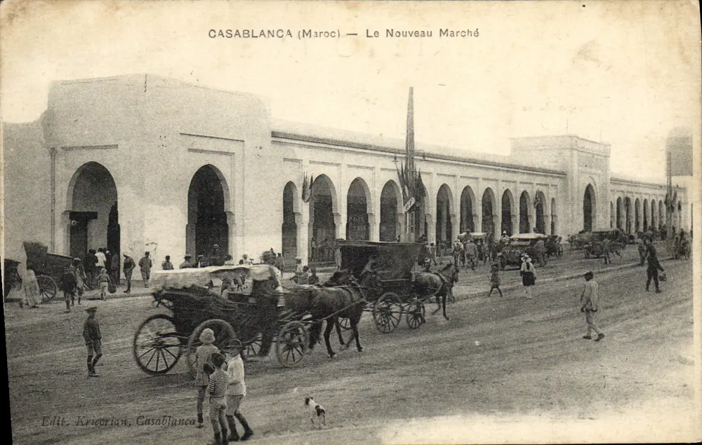 Casablanca (Marrocos) — O Novo Mercado — Edit. Kricarian, Casablanca - Frente