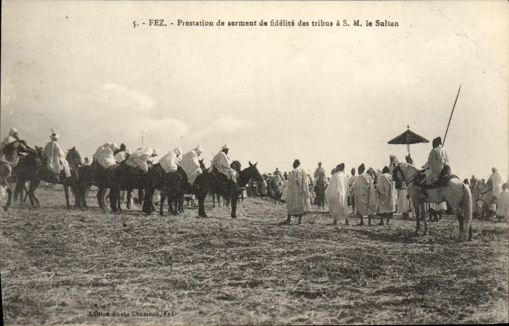 Fès - Eidigung der Stämme auf die Treue gegenüber Seiner Majestät dem Sultan — Édition Photo Chambon, Fès - Vorderseite