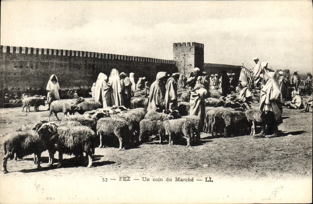 Fez — Een hoek van het Markt — LL - Voorkant