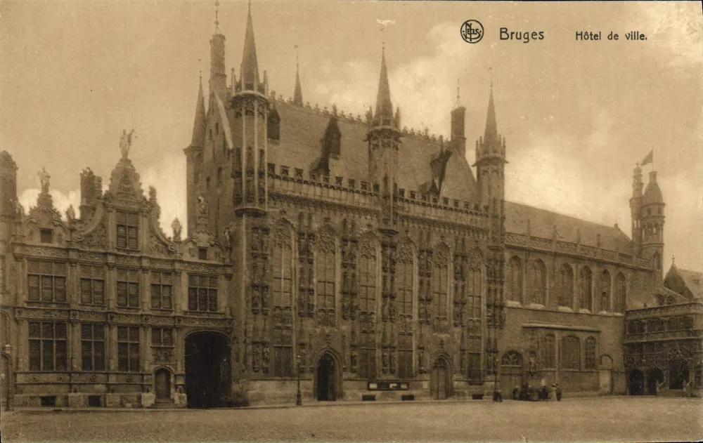 Brukselka — Ratusz — wydawca Nels, Bruksela, seria nr 34 - Awers