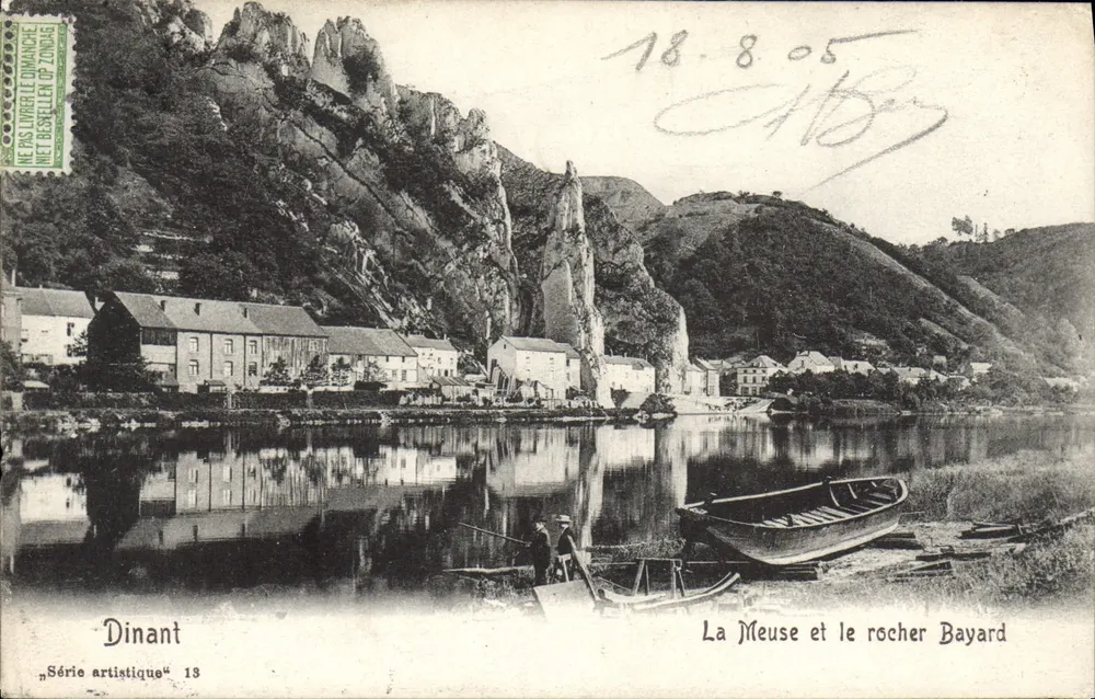 Dinant — La Meuse et le rocher Bayard — Série artistique 13 - Recto