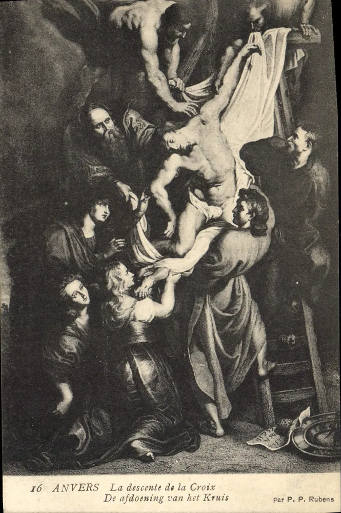 De afstijging van het kruis — door P. P. Rubens — Antwerpen, serie 16 - Voorkant