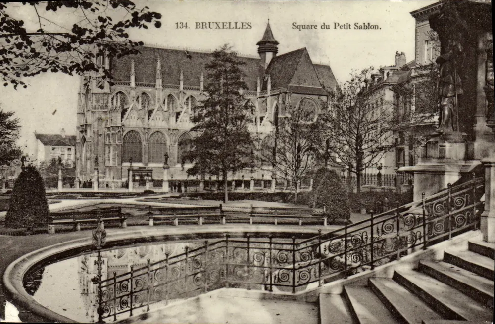 Square du Petit Sablon — Bruxelas — Grand Bazar Ansopach, n°134 - Frente