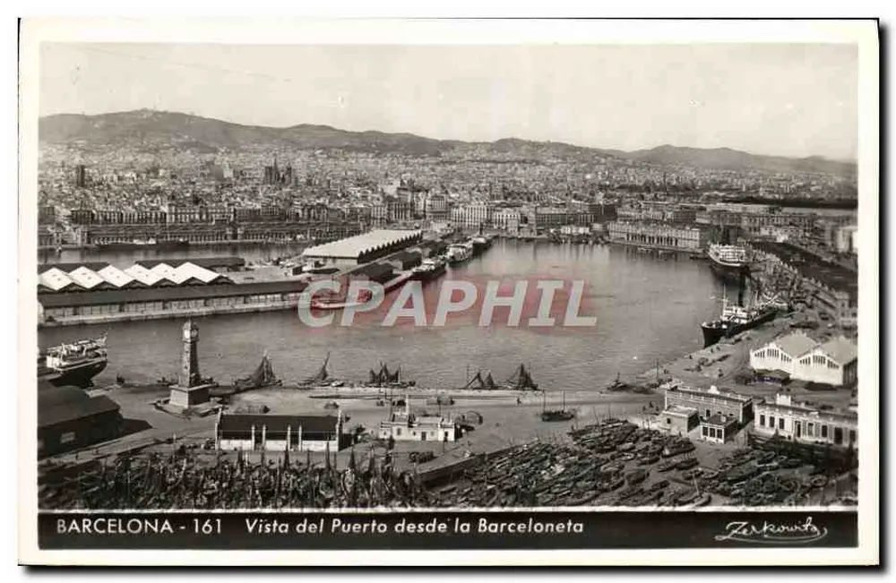 Barcelona - 161 - Ansicht des Hafens von Barceloneta — Zerkowitz - Vorderseite