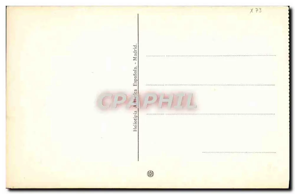 TOLEDO — Portada del Hospital de Santa Cruz — Heirotipia Artística Española, Madrid - Rückseite