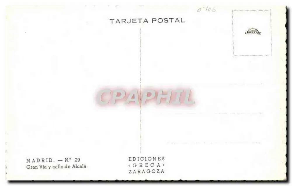Madrid — Praça da Concórdia — Edições « Greca » - Verso