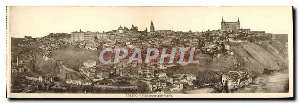 Toledo — Vista panoramica generale — Editore: H. Artículos Españoles, Madrid - Recto