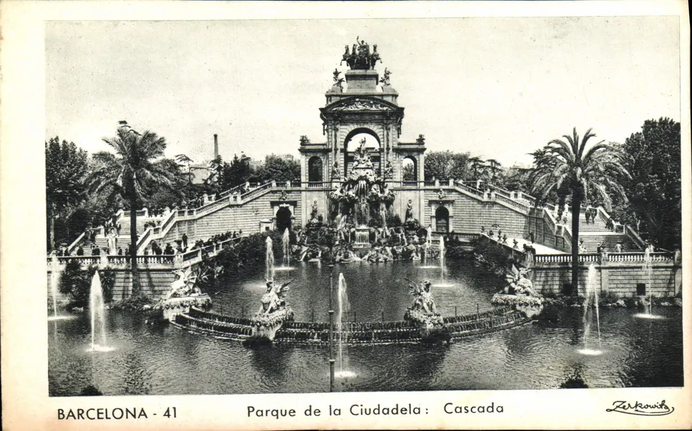 Barcelona - 41 — Parque de la Ciutadella : Cascada — Zerkowitsch - Front