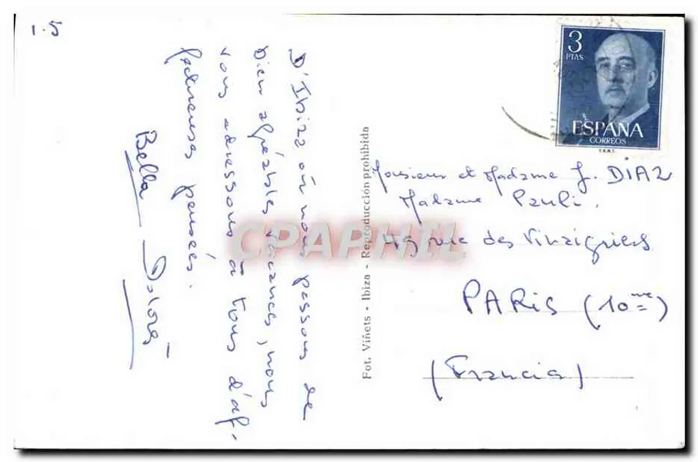 Ibiza (Baleares) 83 — Paysanne avec le costume typique actuel — Fot. Vínets - Verso