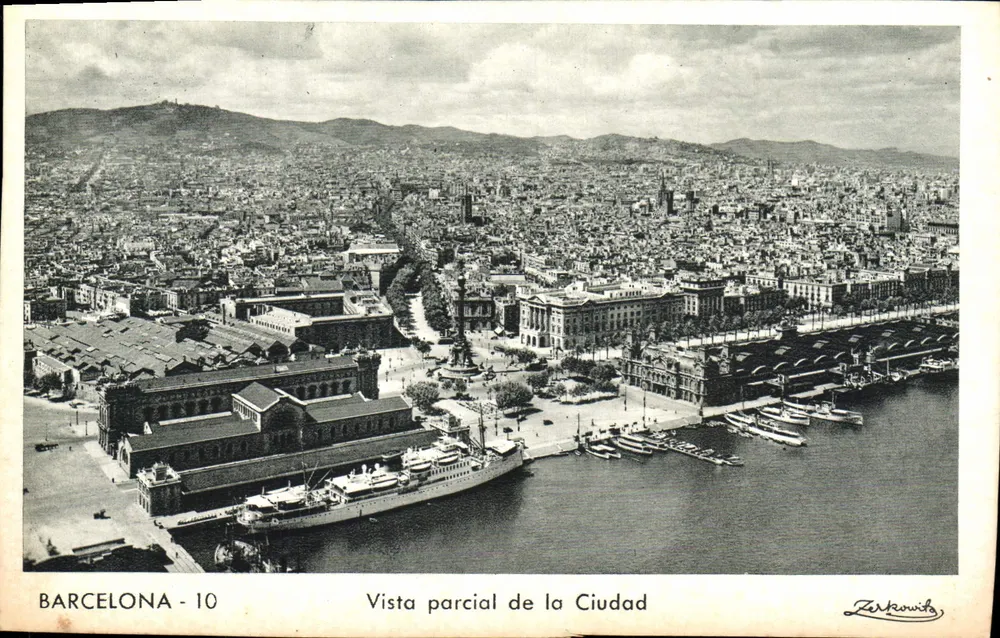 Barcelone - 10 — Vue partielle de la ville — Zerkowitz - Recto