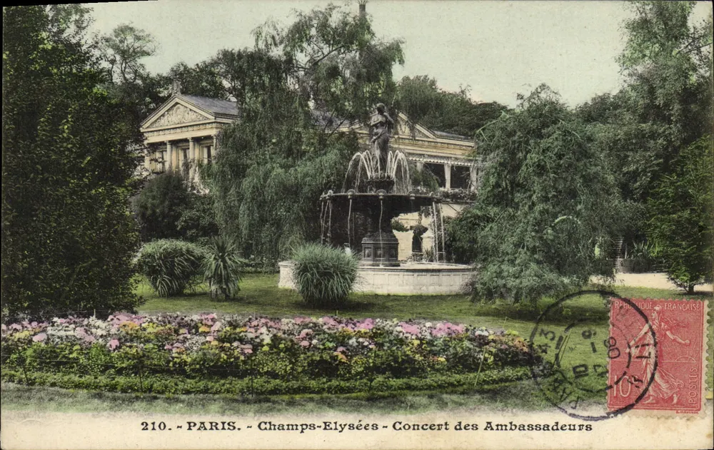 Champs-Élysées — Concert des Ambassadeurs — B. R. P. Frédéric - Recto