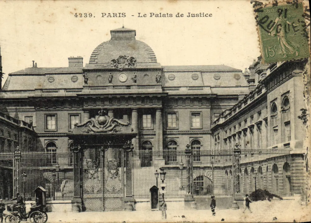 Parijs - Het Paleis van Justitie — n° 4239 — uitgever drukkerij Lé Deli, Parijs - Voorkant