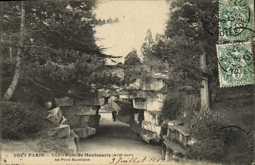 O Ponte Rustique — Parque de Montsouris (XIVe arr.) — Tout Paris 562 - Frente