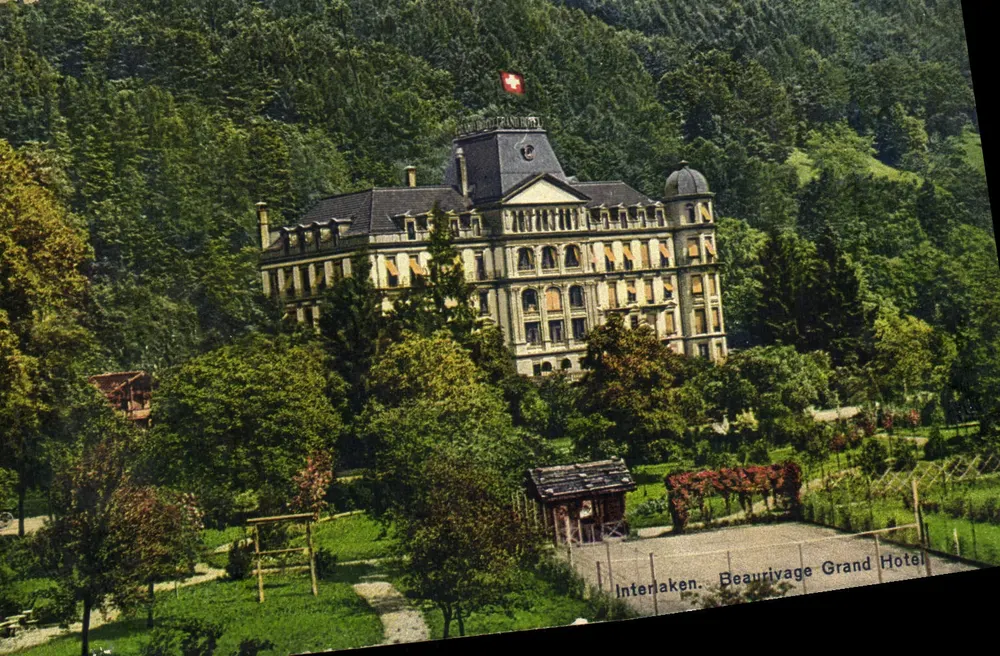 Interlaken. Beaurivage Grand Hotel — publisher E. Goetz, Kunstanstalt, Luzern 5549 - Front