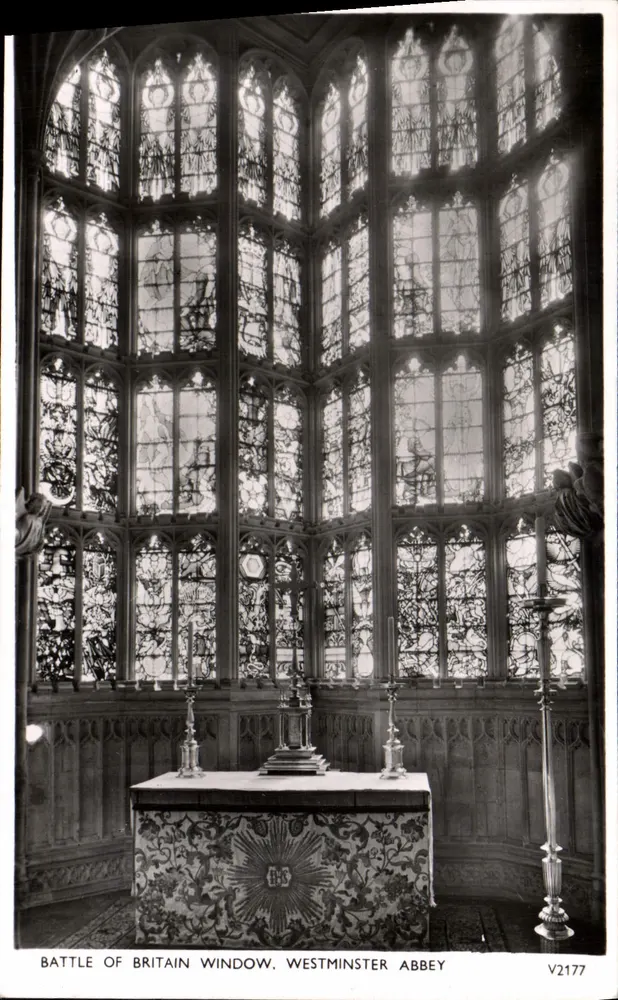 Battle of Britain Fenster — Westminster Abbey — Photochrom - Vorderseite