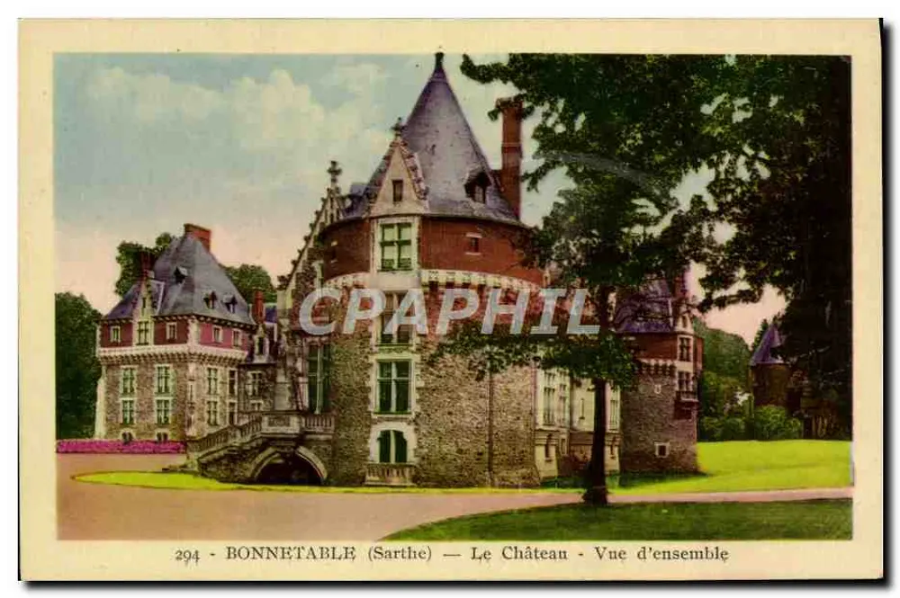 BONNETABLE (Sarthe) — O Castelo — Vista geral — n°294 - Frente
