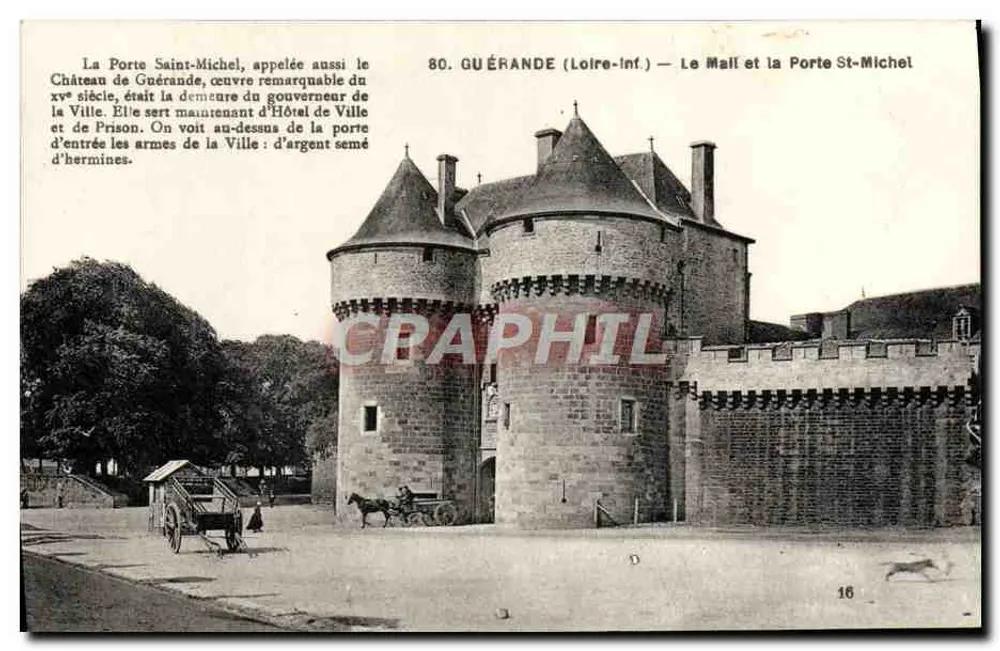 Guérande (Loire-Inf.) — Ansicht von Le Mail und Porte Saint-Michel — Verlag Chapeau, n° 16 - Vorderseite