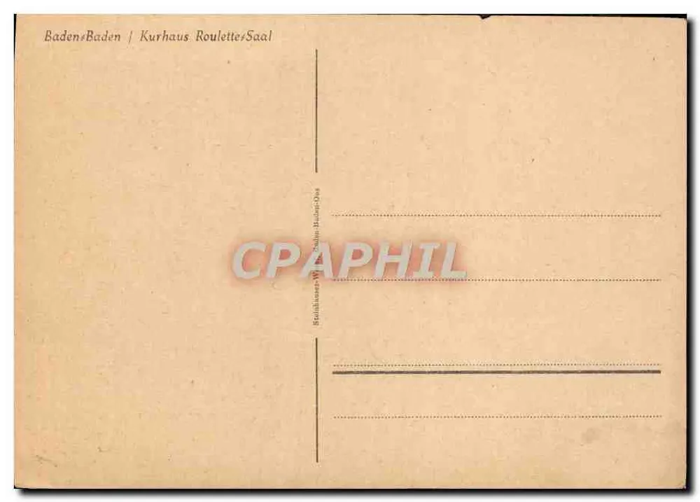 Baden-Baden — Kurhaus Roulette-Saal — Steinhaus & W. Berlin - Reverso
