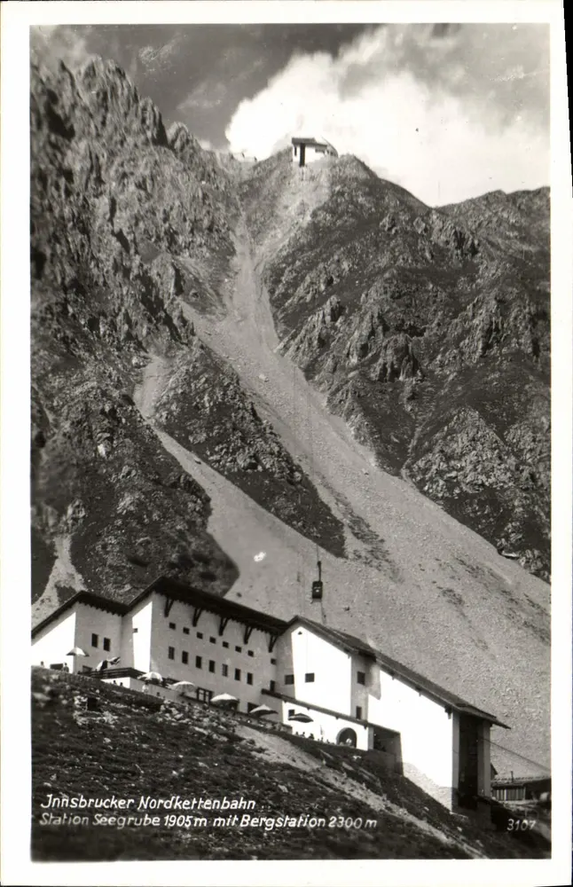Jennsbrucker Nordkettenbahn — Station Seegrube 1905 m et Bergstation 2300 m — n° 3107 - Recto