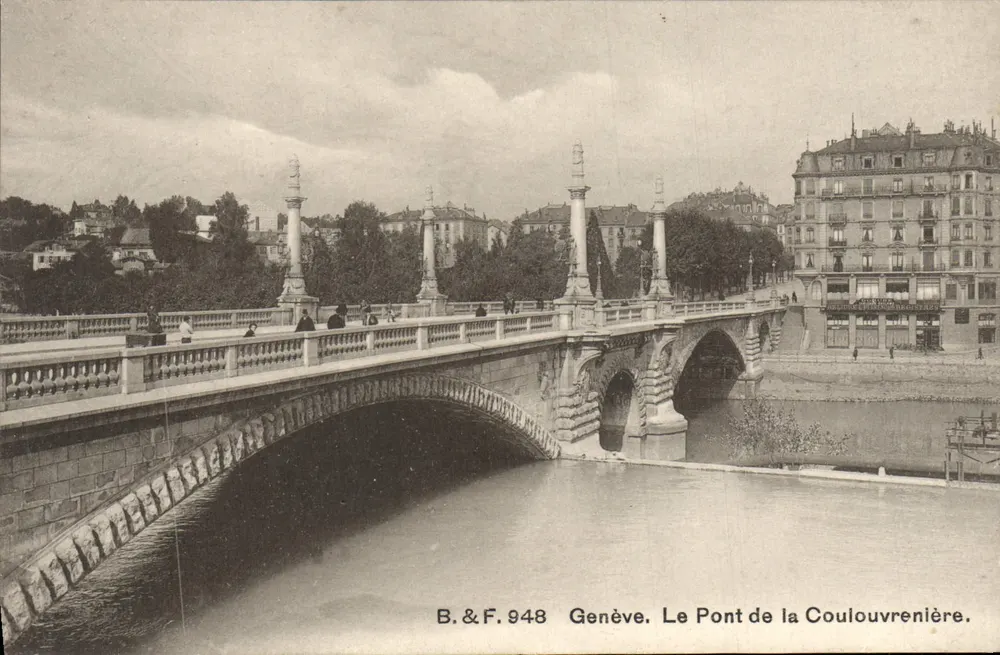 Genève. Le Pont de la Coulouvrenière — B.&F. 948 - Recto