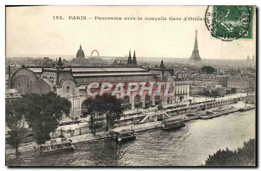 Paris – Panorama in Richtung der neuen Gare d'Orléans — Graphil, n° 185 - Vorderseite