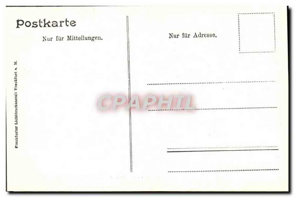 Frankfurt a. M. — Hauptwache — publisher Frankfurter Lichtbudenanstalt - Back