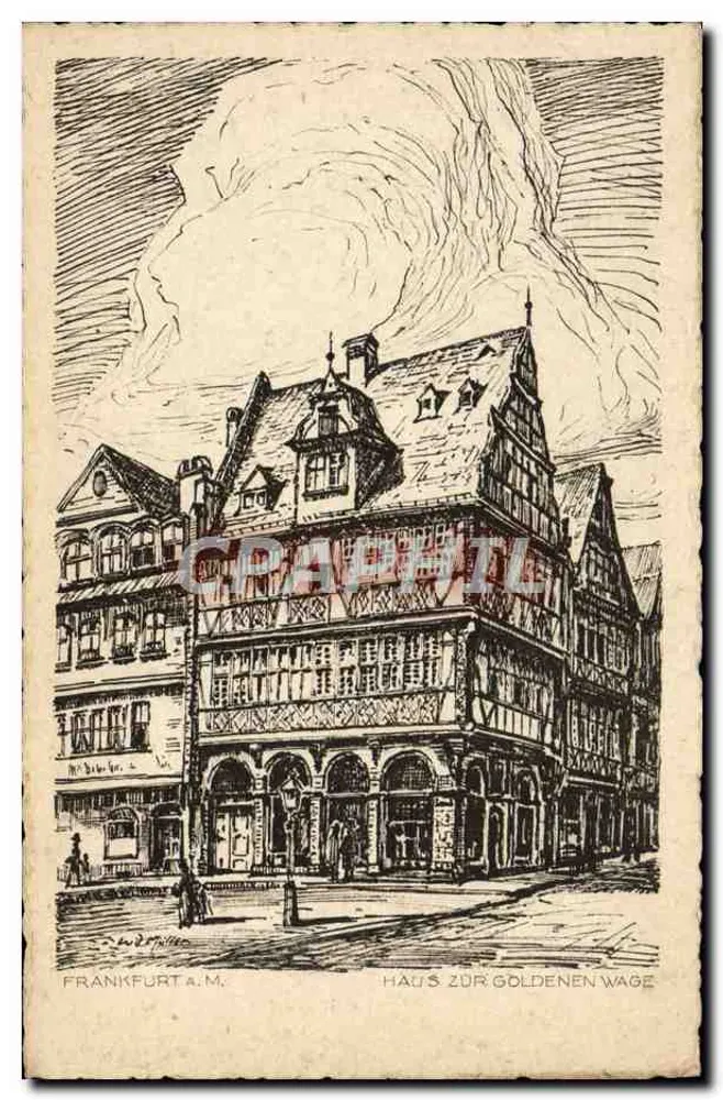 Frankfurt a.M. — Haus zur Goldenen Wage — Ludwig Klemm, Graphiker - Vorderseite