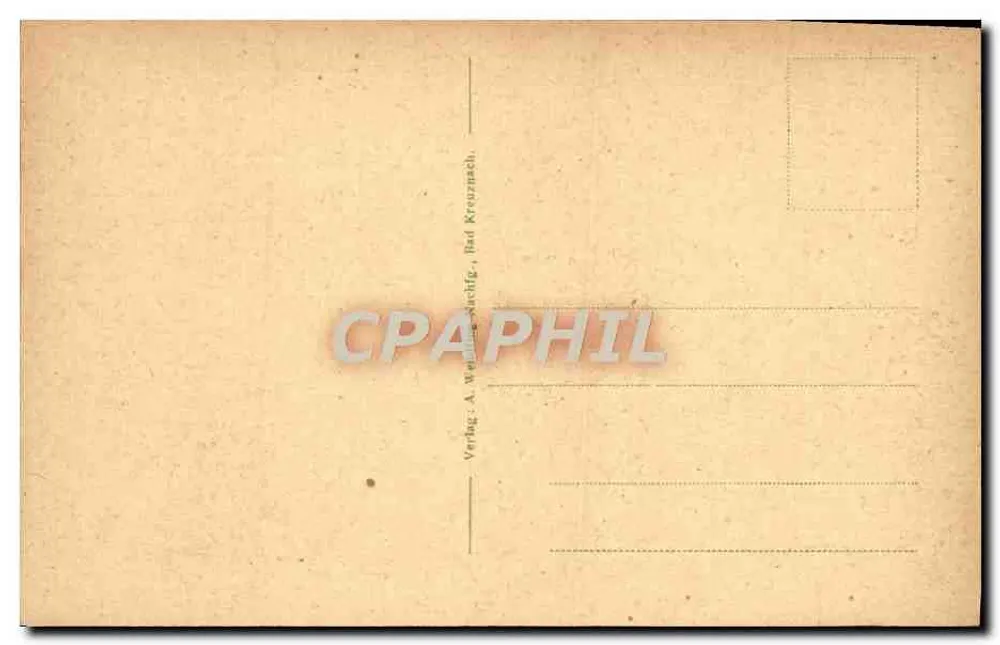 Radium-Solbad Kreuznach — Teil der Nahebrücke — Verlag A. Weidling-Nachf. Bad Kreuznach - Rückseite