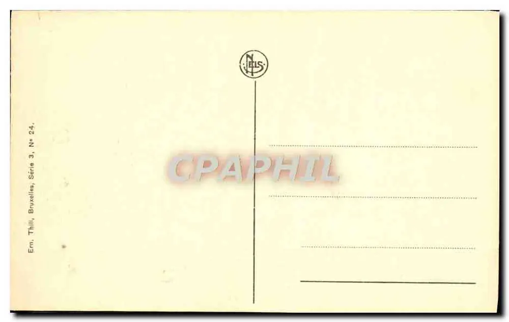Gand — Palácio de Justiça — Editor Nels, série 3, n° 24 - Verso