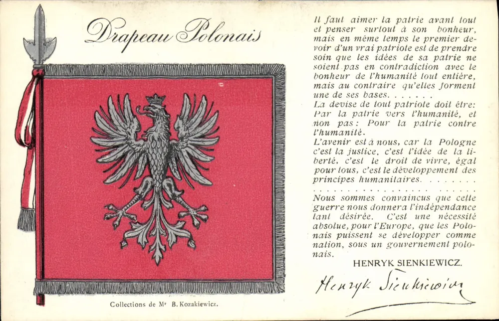 Polnisches Flagge — Sammlung von Herrn B. Kozakiewicz — Verlag nicht sichtbar - Vorderseite