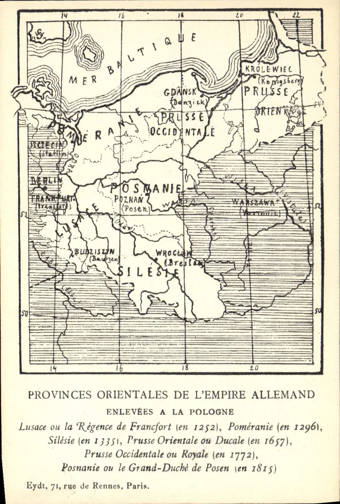 Ostprovinzen des Deutschen Kaiserreichs — Eydt, 71 rue de Rennes, Paris - Vorderseite