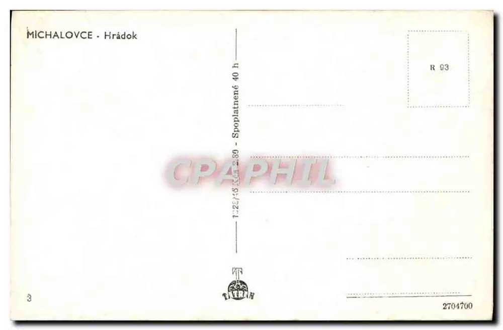 मिखालोव्से के चर्च - ह्राडोक — श्रृंखला संख्या 2704700 - पीछे