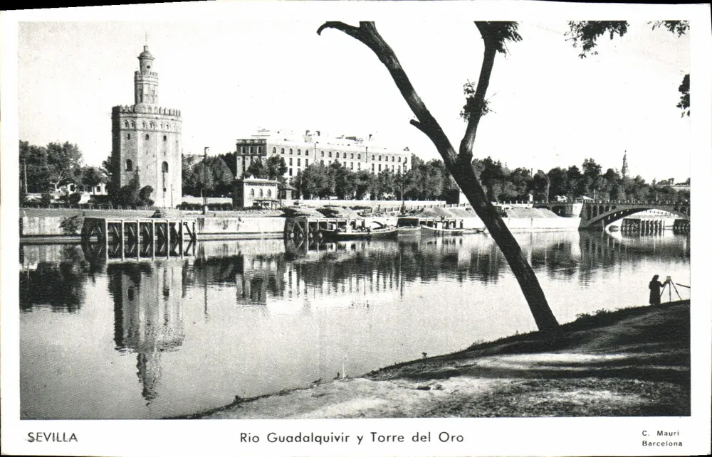 Sevilla — Rio Guadalquivir und Torre del Oro — C. Mauri, Barcelona - Vorderseite