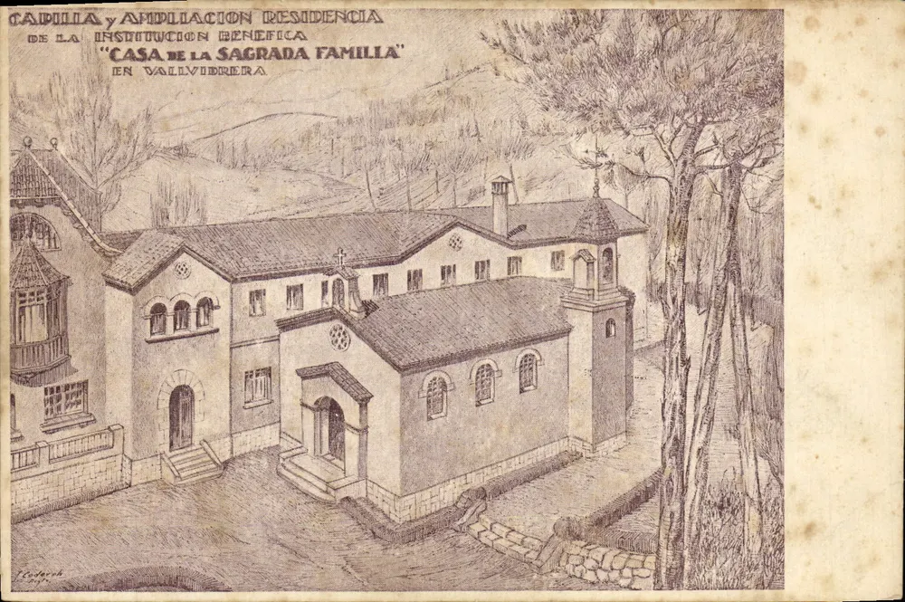 Vergrößerung der Residenz der Institución Benefica 'Casa de la Sagrada Familia' in Valviberera — Tip. Ibérica - Berne - Vorderseite