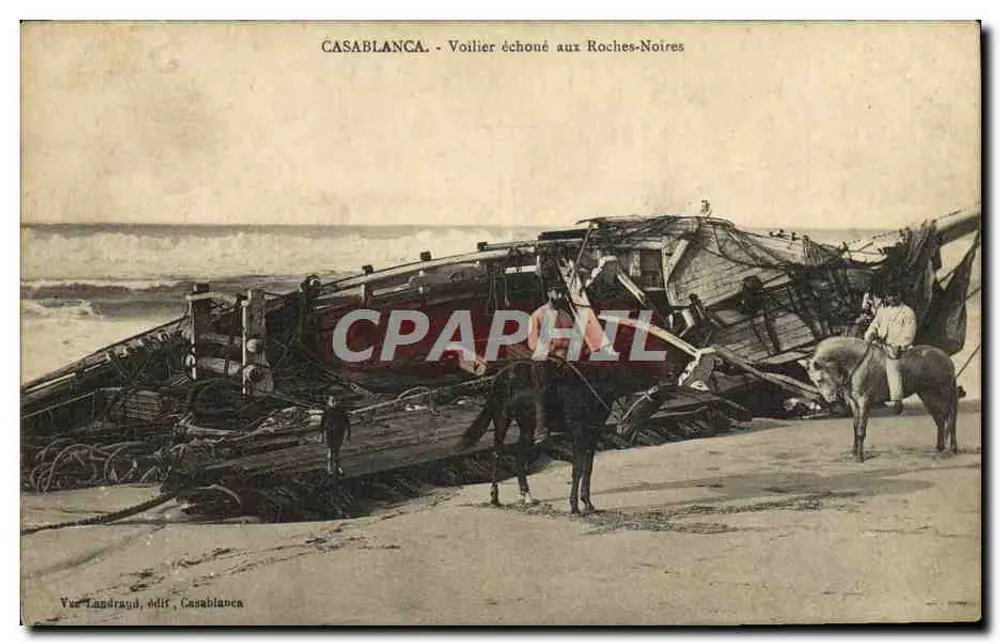 Casablanca - Geflügeltes Boot an den Roches-Noires — Ver Lansrayd, Verlag Casablanca - Vorderseite