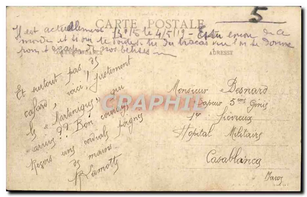 Casablanca - Geflügeltes Boot an den Roches-Noires — Ver Lansrayd, Verlag Casablanca - Rückseite