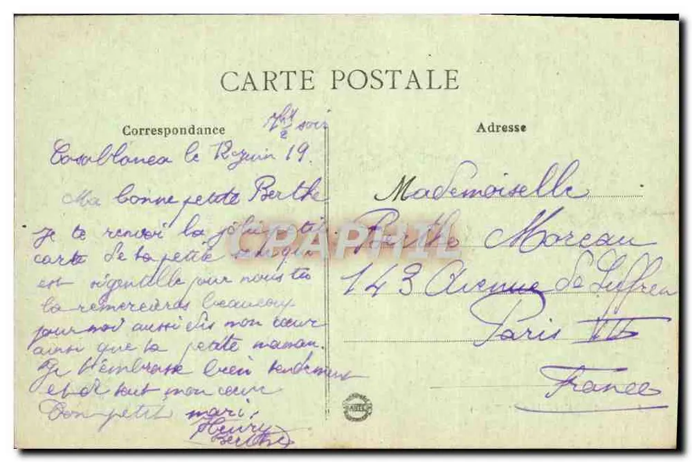 Marrocos — Cenas e Tipos — Vista de um Oued no bled — série 54 - Verso