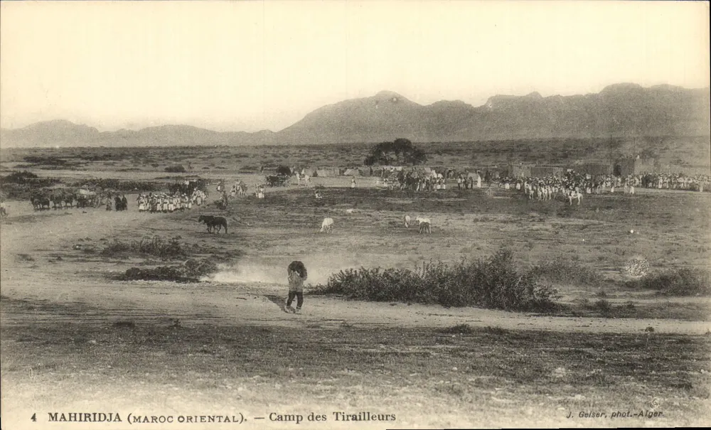 Mahiridja (Ostmarokko) — Lager der Tirailleurs — J. Gelser, Fotografie — Algier - Vorderseite
