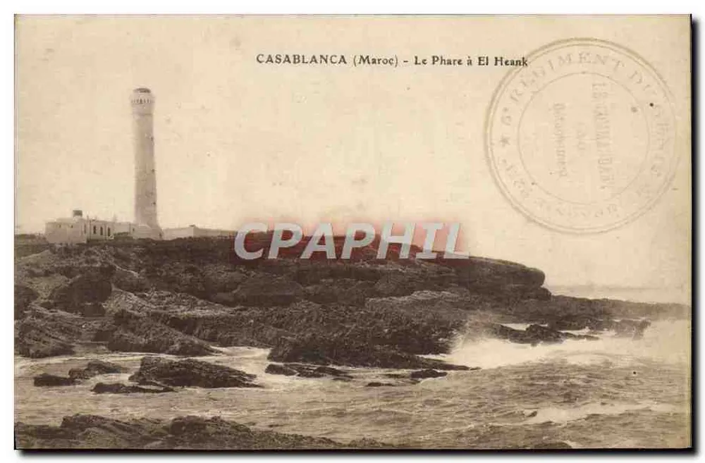 Casablanca (Marrocos) - O Farol de El Heank — Editora: Imprensa do Marrocos - Frente