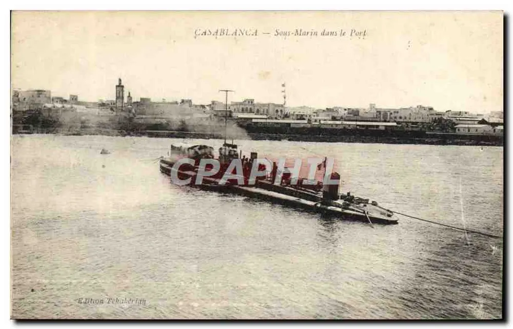 Casablanca — U-Boot im Hafen — Edition Tchakabrian - Vorderseite