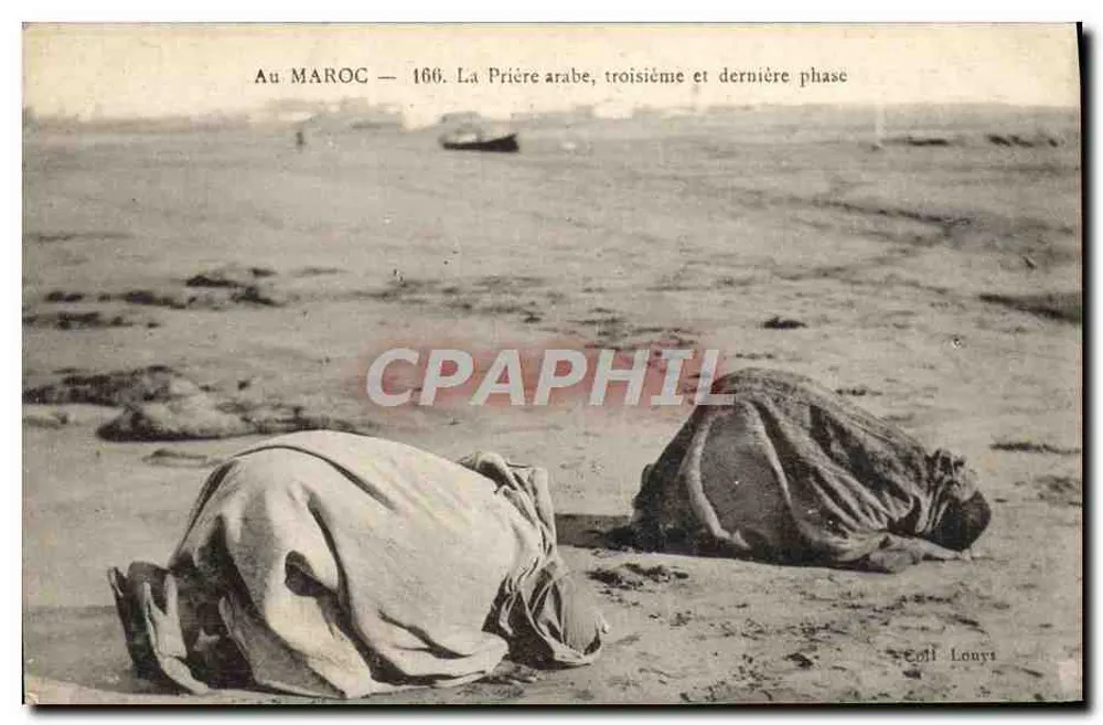In MAROKKO — 166. Die arabische Gebetsphase, dritte und letzte Phase — Sammlung Louys - Vorderseite