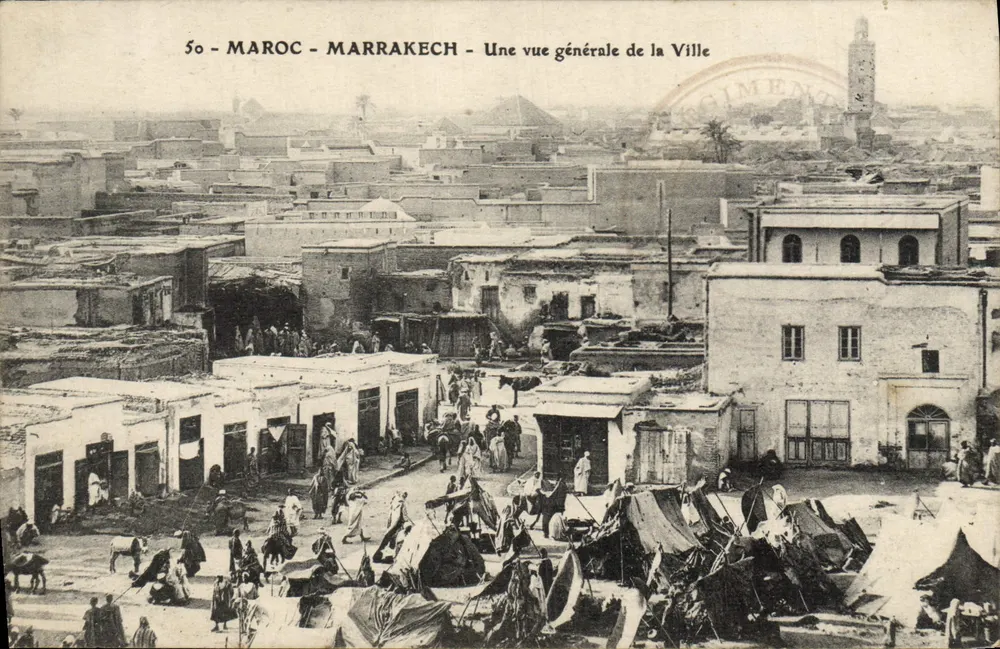 Marrakech — Vista general de la Ciudad — Editor: Regiment - Anverso