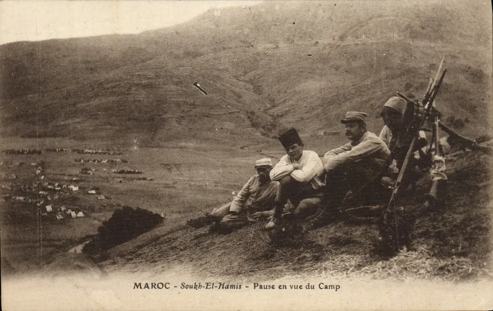 MAROKKO - Soukhb-El-Hamis - Aussicht vom Lager - Vorderseite