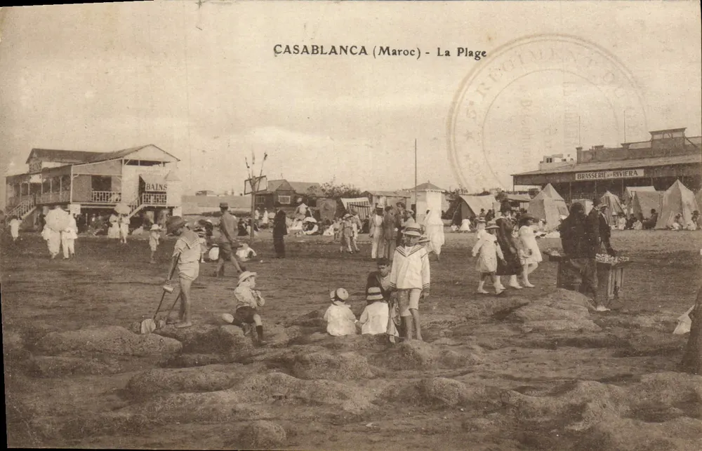 Casablanca (Marrocos) - A Praia — editor desconhecido, número de série não visível - Frente