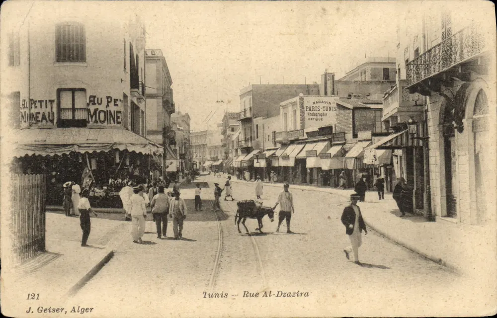 Tunis — Rue Al-Dzazira — J. Getiser, Alger, n°121 - Frente
